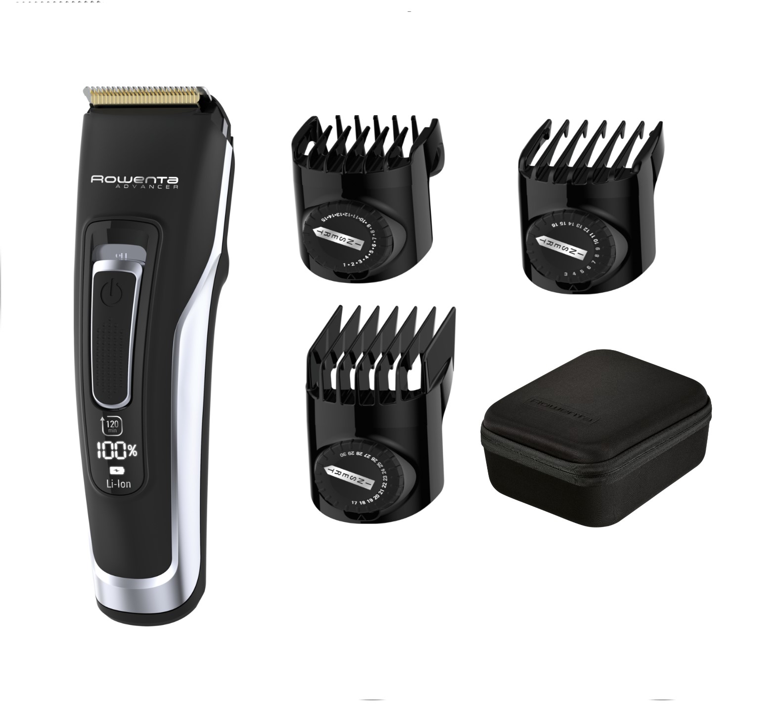Машинка для стрижки волос Advancer TN5240 Rowenta Advancer TN5240, цвет черный/серебристый - фото 1